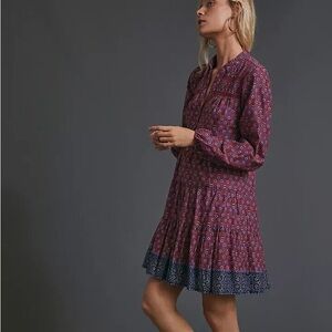 Anthropologie Diyana Tiered Tunic Dress